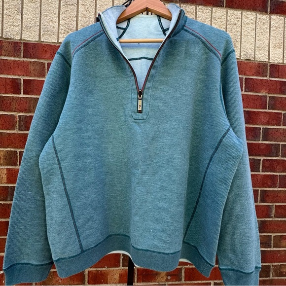 Tommy Bahama Other - Tommy Bahama Reversible 1/4 Zip Sweatshirt Resort Vacation Lounge Beach Casual